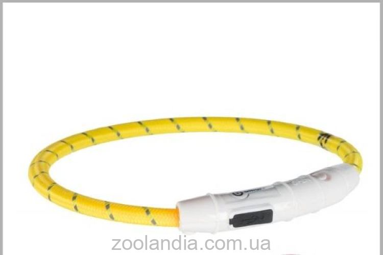 Trixie (Трикси) - Ошейник для собак светящийся с USB, желтый