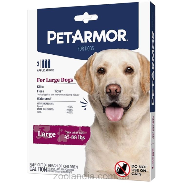 PetArmor Петармор Large  - Капли от блох, клещей и вшей для собак 20-40 кг (2.68мл)