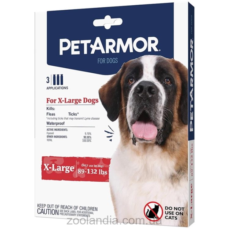 PetArmor Петармор X-Large - Капли от блох, клещей и вшей для собак 40-60 кг (4.02мл)