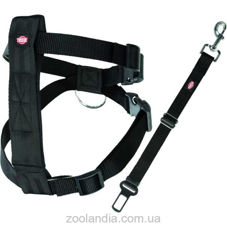 Trixie (Трикси) - Пояс-шлея безопасности в автомобиль для собак, черный