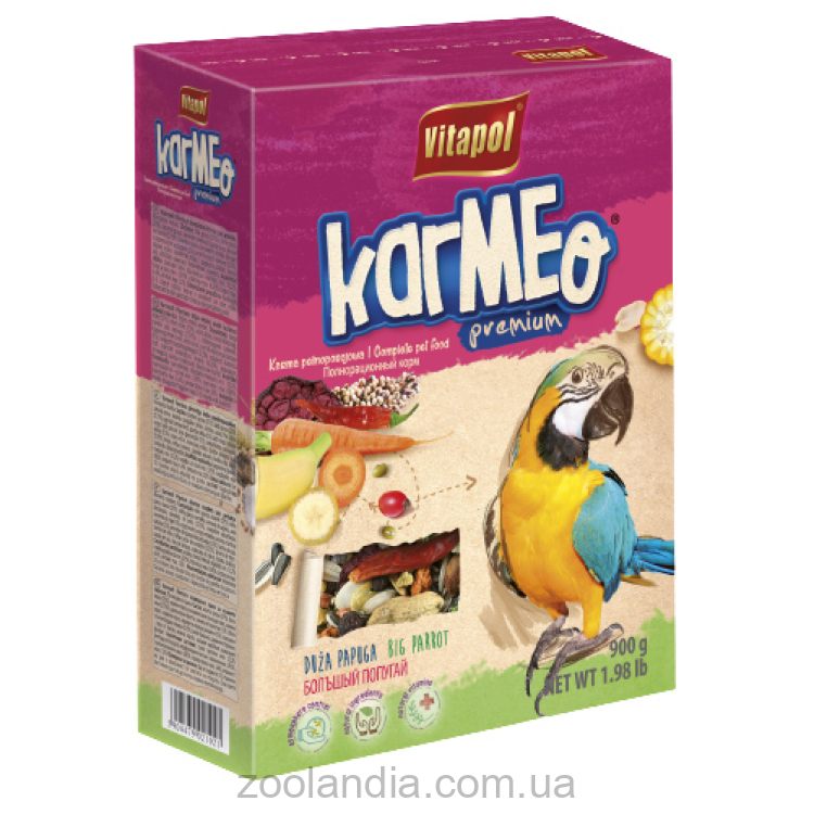 Vitapol (Витапол) Karmeo Premium  - Полнорационный корм для больших попугаев