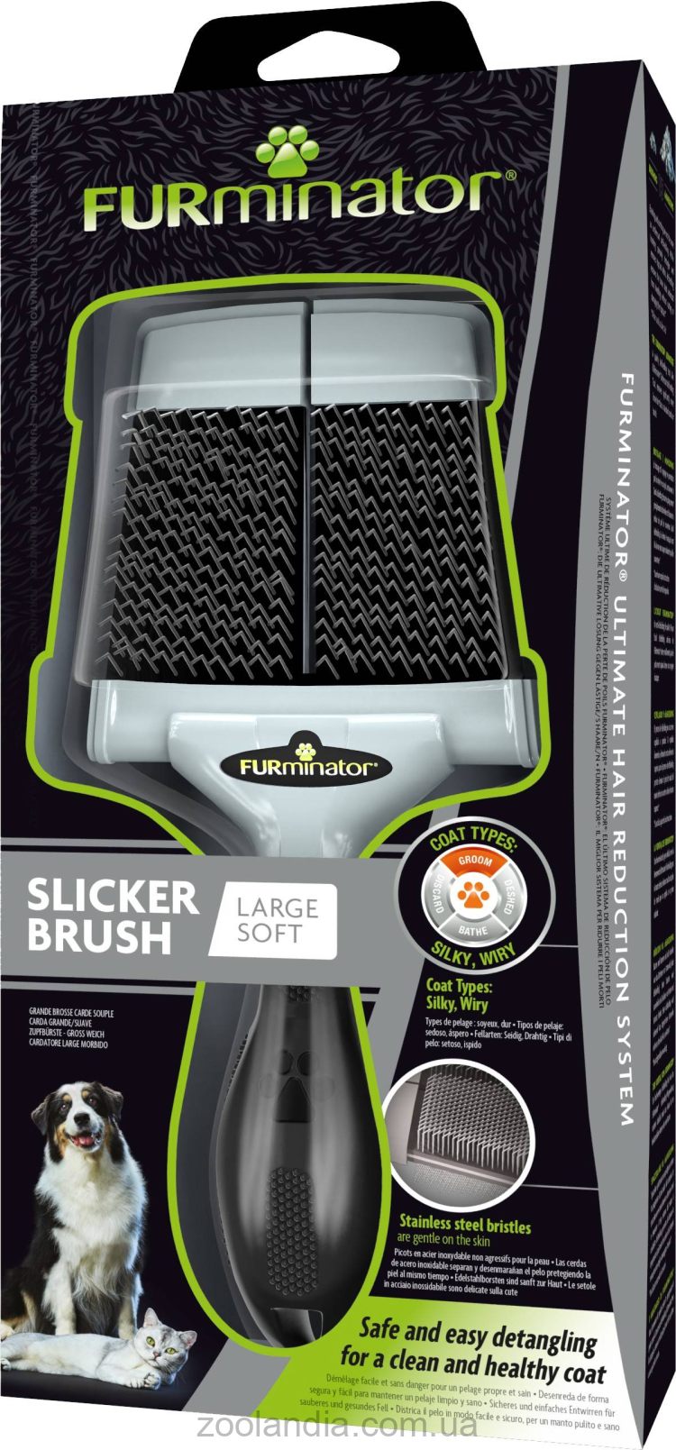 Furminator (Фурминатор) - Мягкая щетка-пуходерка для кошек и собак