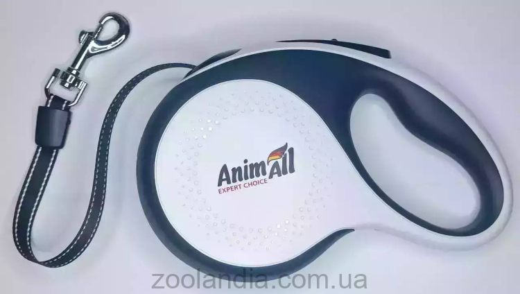 AnimAll (ЭнимАлл) - Поводок-рулетка М с LED-фонариком, 5 м, до 25 кг