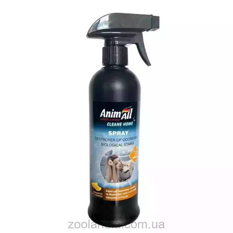 AnimAll (ЭнимАлл) Cleane Home Spray - Спрей для удаления запахов и пятен, корица с апельсином