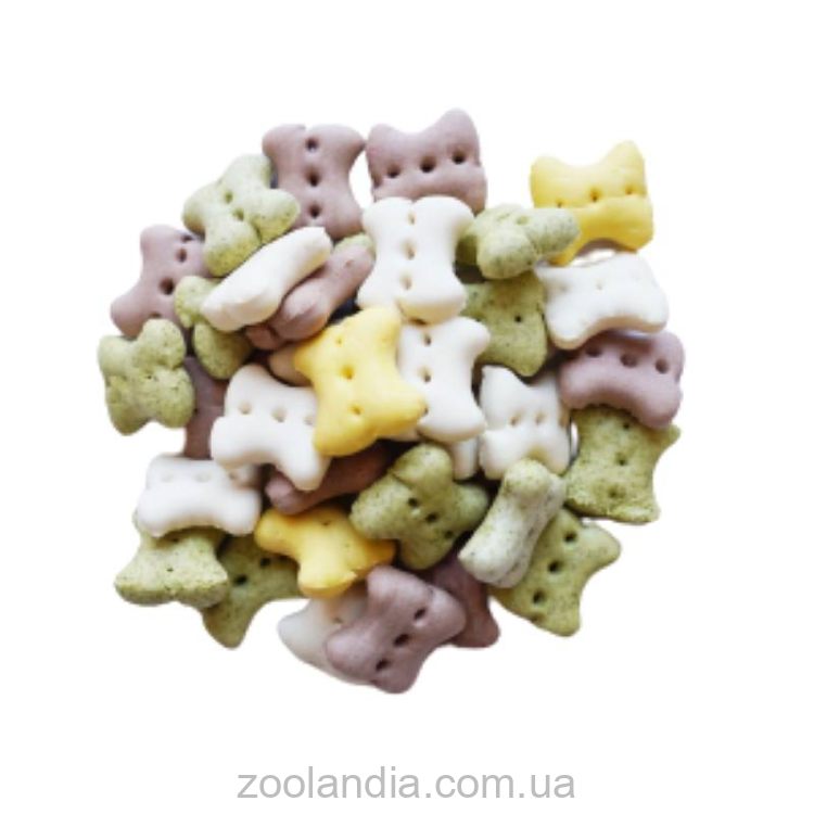 AnimAll (ЭнимАлл) Crunch Dog - Лакомства для собак печенье кость Mix, S