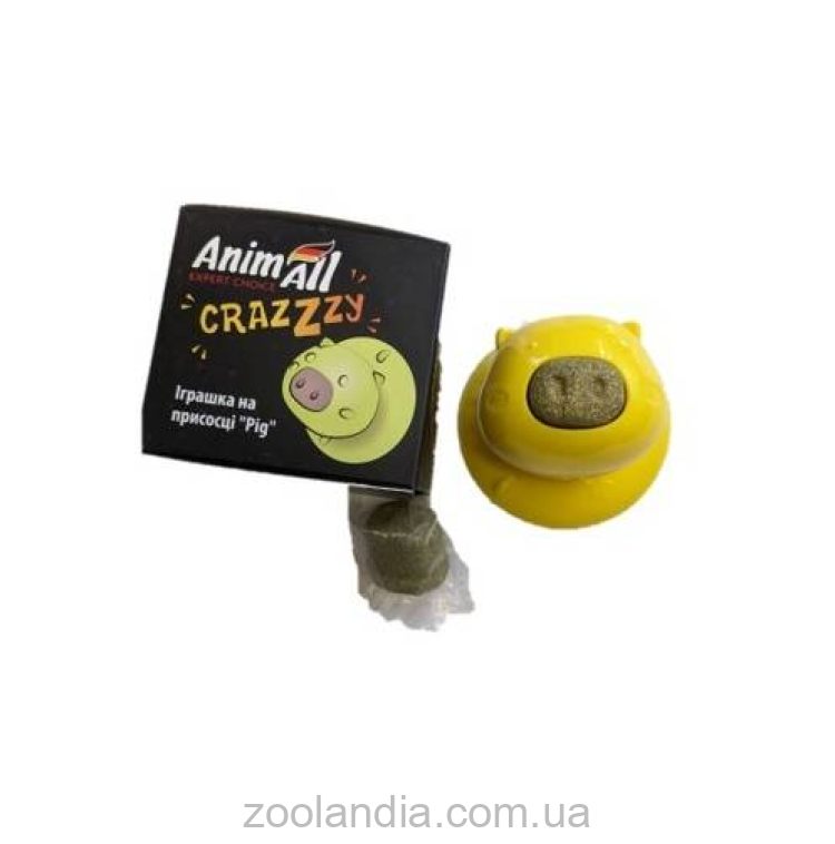 ACrazZzy (АКрейзи) -  Игрушка для кота "Pig" на присоске с кошачьей мятой