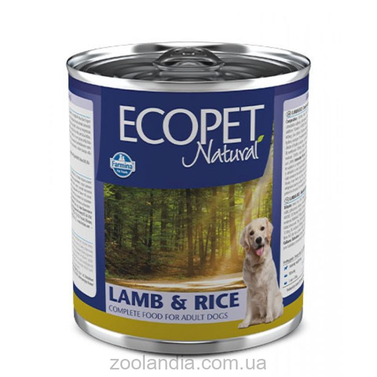 Farmina (Фармина) Ecopet Natural Dog Lamb&Rice – Консервированный корм с ягненком и рисом для взрослых собак всех пород