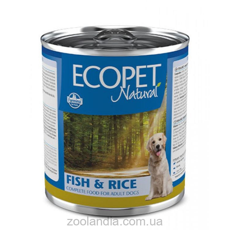 Farmina (Фармина) Ecopet Natural Dog Fish&Rice – Консервированный корм с рыбой и рисом для взрослых собак всех пород
