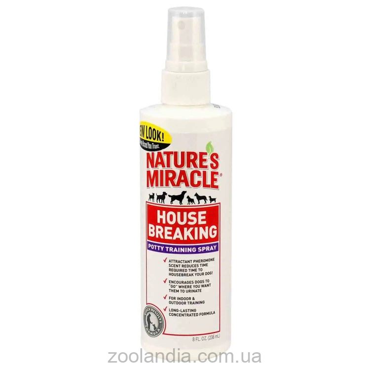 8in1 (8в1) Nature's Miracle House Breaking Potty Training Spray - Спрей для приучения щенков к туалету