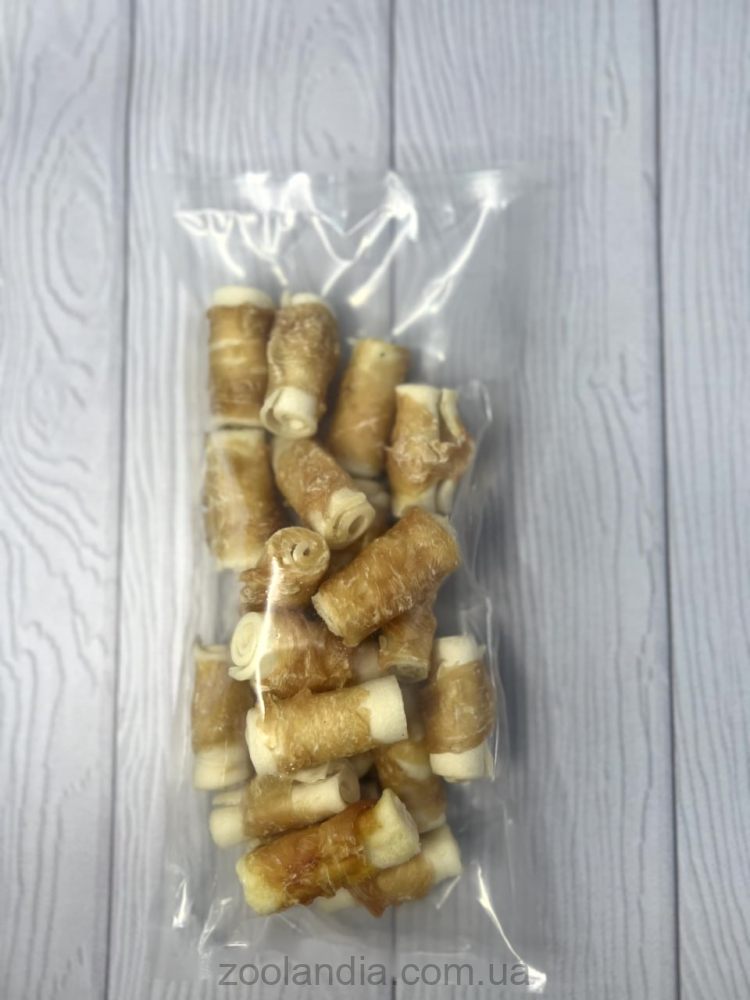 AnimAll (ЭнимАлл) Dental - Лакомство для собак трубочка рулетик с мясом курицы, 5-6 см, 20 шт