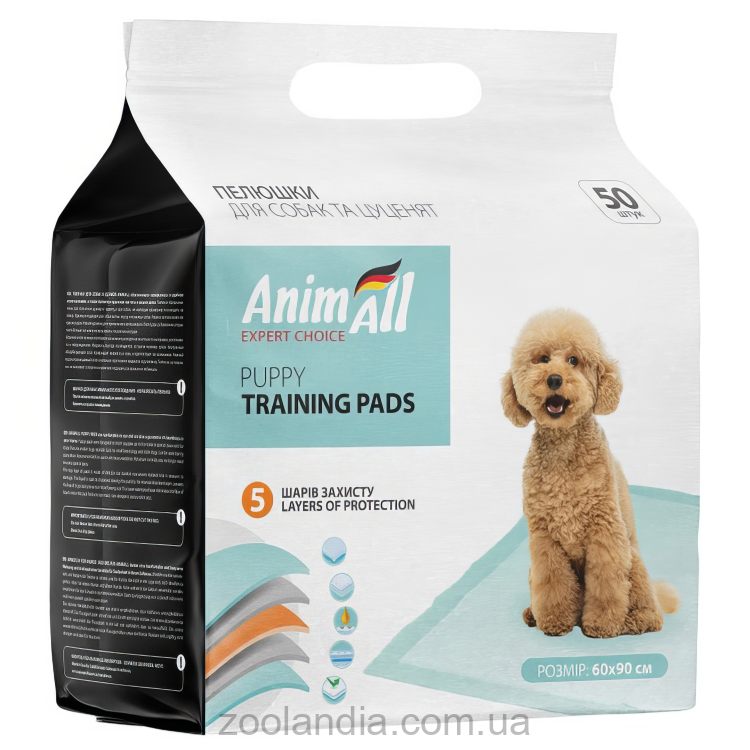 AnimAll (ЭнимАлл) Puppy Training Pads - Пеленки тренировочные для щенков и собак, 60х90 см
