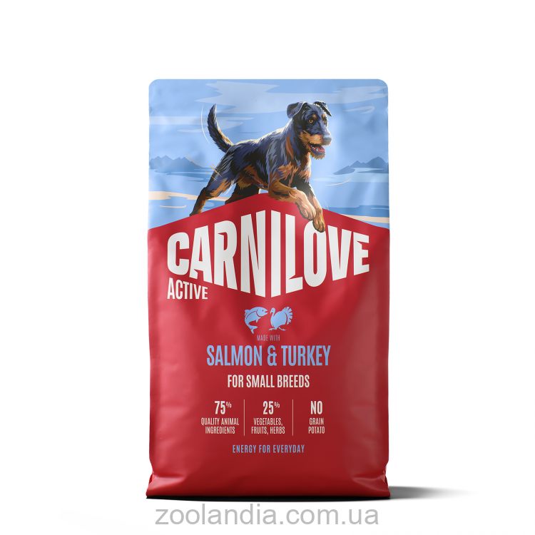 Carnilove (Карнилав) Adult Small Breed Salmon & Turkey - Сухой беззерновой для взрослых собак мелких пород (лососем и индейкой)