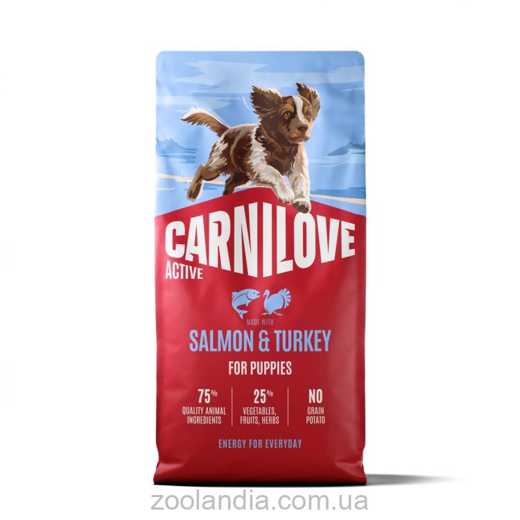 Carnilove (Карнилав) Puppy Salmon & Turkey - Сухой беззерновой корм для щенков всех пород (лосось и индейка)