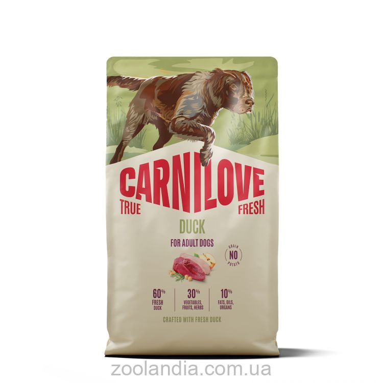 Carnilove (Карнилав) Adult Dog  True Fresh Duck  - Сухой беззерновой корм для взрослых собак всех пород, с уткой