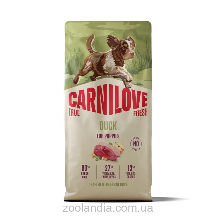 Carnilove (Карнилав) Dog Puppy True Fresh Duck Puppies - Сухой беззерновой корм для щенков всех пород, с уткой
