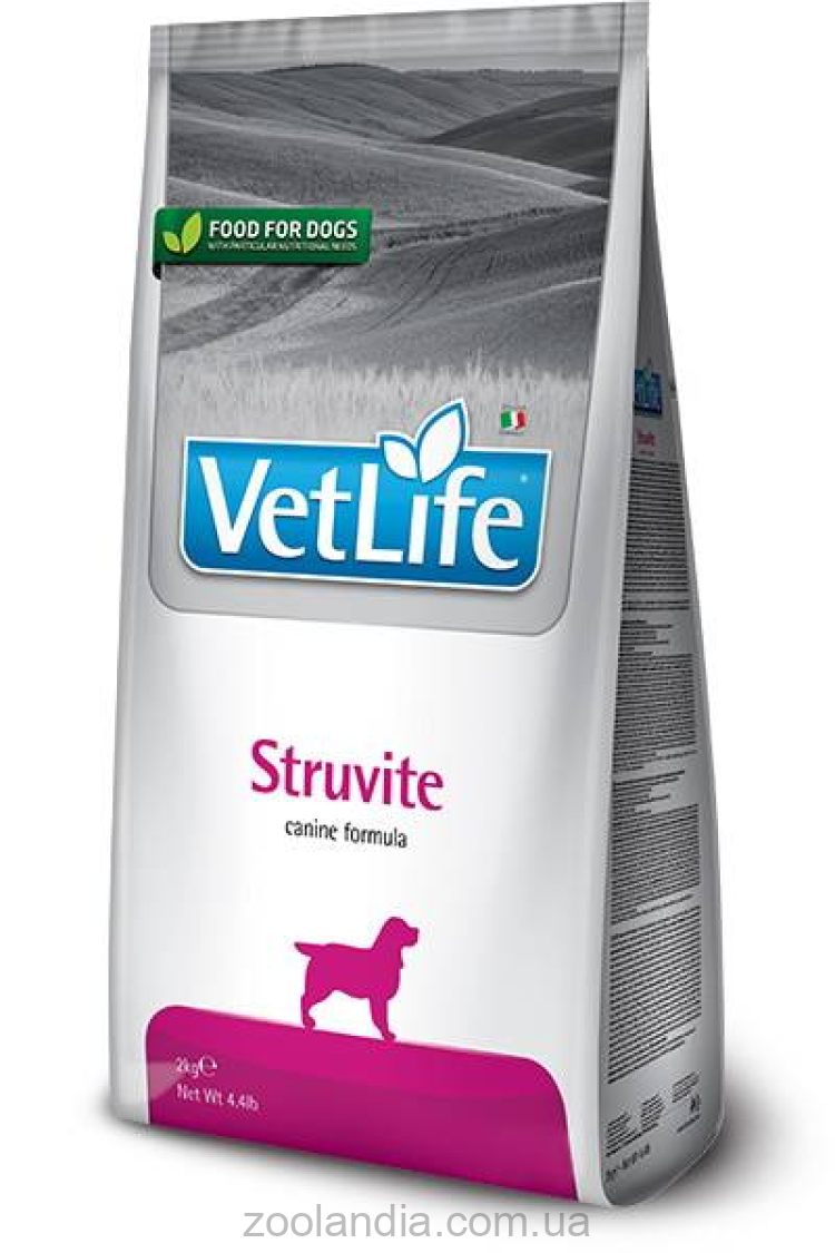 Farmina (Фармина) Vet Life Dog Struvite (Urinary)- Сухой лечебный корм для собак всех пород подверженных мочекаменной болезни (растворение струвитных камней)
