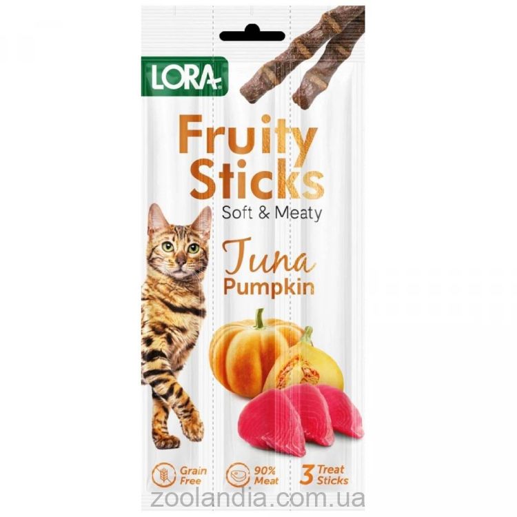 Lora (Лора) Fruity Sticks Tuna and Pumpkin лакомства для взрослых кошек с тунцом и тыквой