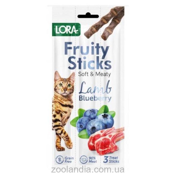 Lora (Лора) Fruity Sticks Lamb and Blueberry лакомства для взрослых кошек с ягненком и черникой