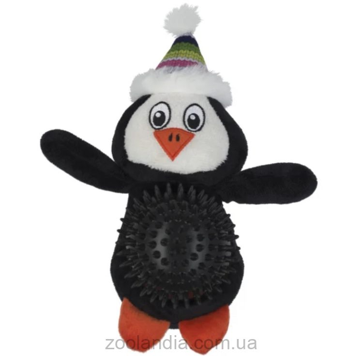 AnimAll (ЭнимАлл) GrizZzly - Мягкая рождественская игрушка для собак с шипами и пищалкой для грызения,23×18×9 см