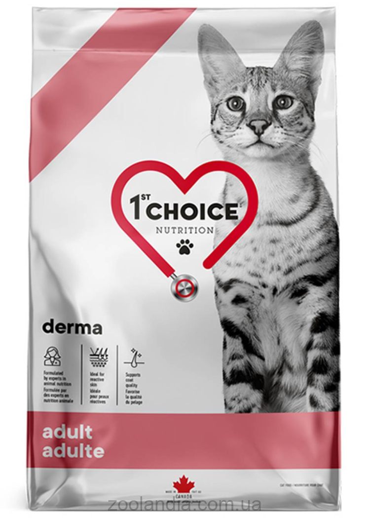 1st Choice (Фест Чойс) Adult Derma - Сухой диетический корм для котов (лосось)