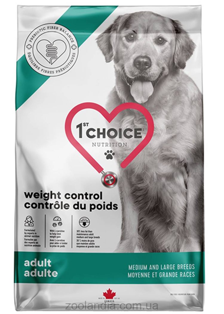 1st Choice (Фест Чойс) Adult Weight Control Medium and Large - Сухой диетический корм для собак средних и крупных пород (курица)