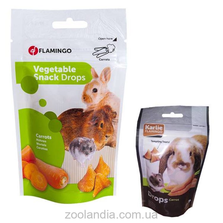 Karlie-Flamingo (Карли-Фламинго) Flamingo Drops Carrot лакомство для грызунов дропсы с морковкой