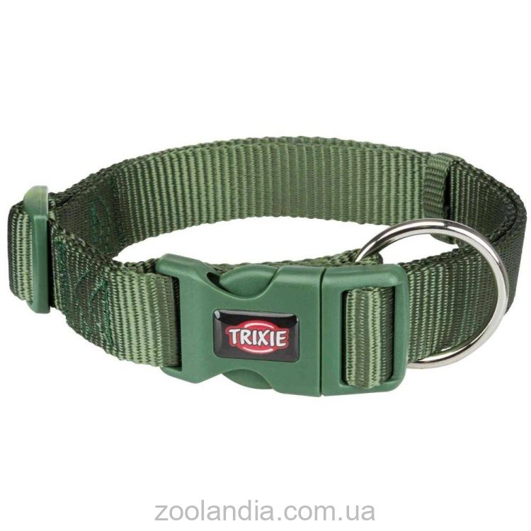 Trixie (Трикси) "Premium" -Ошейник "Премиум" нейлон, XS–S: 22–35 см/10 мм, (оливковый)