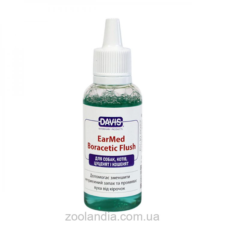 Davis (Дэвис Иермед Борацетик) EarMed Boracetic Flush - Средство для промывания ушей у собак и котов