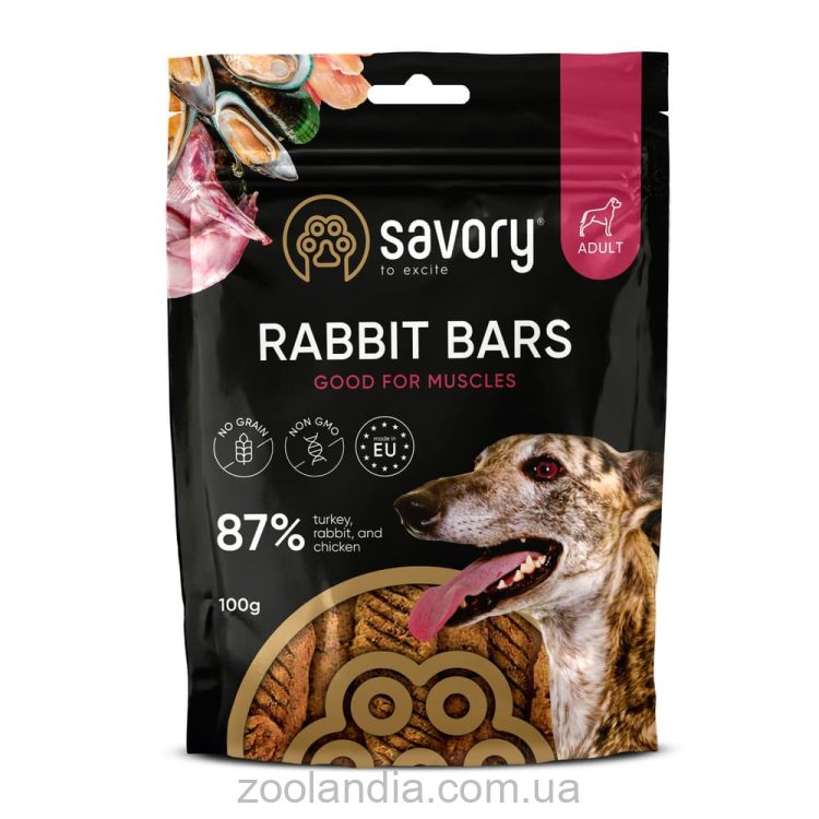 Savory (Сейвори) Bars With Rabbit - Лакомства для собак Джерки батончики с кроликом