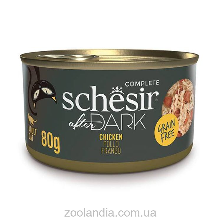 Schesir (Шезир) After Dark Chicken - Влажный корм для котов курица в бульоне