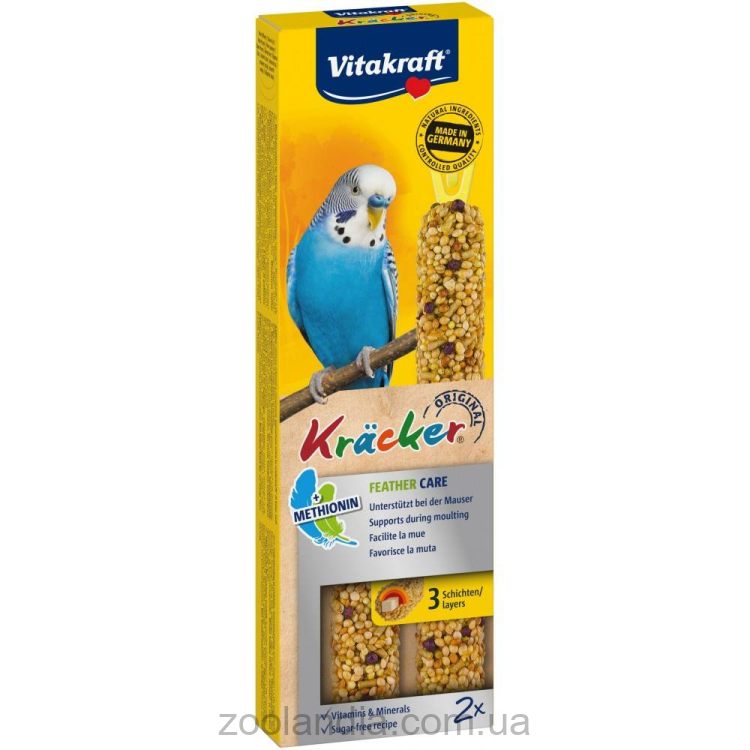 Vitakraft (Витакрафт) «Kracker Original Feather Care» - Лакомство для волнистых попугаев (при линьке)