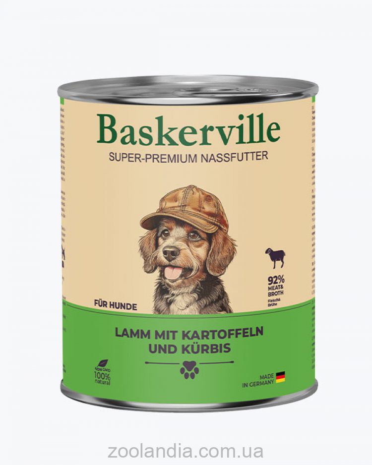 Baskerville (Баскервиль) - Консервированный корм для собак (баранина/картошка/тыква)