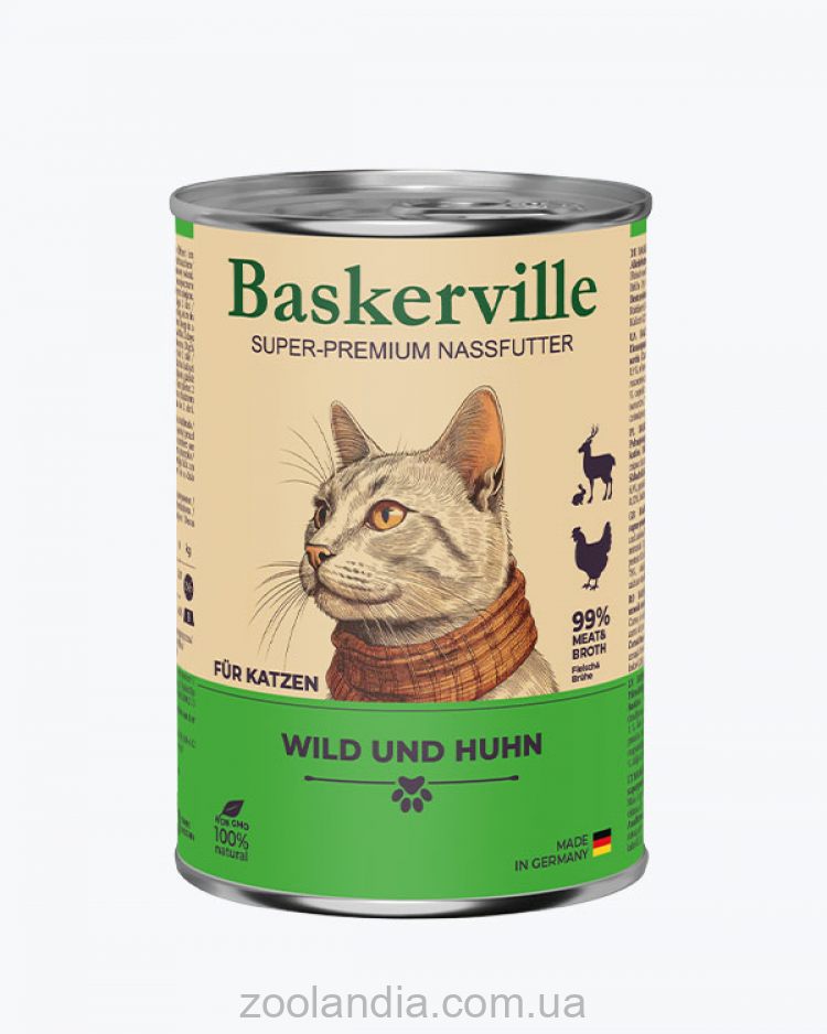Baskerville (Баскервиль) - Консервированный корм для котов (оленина/птица)