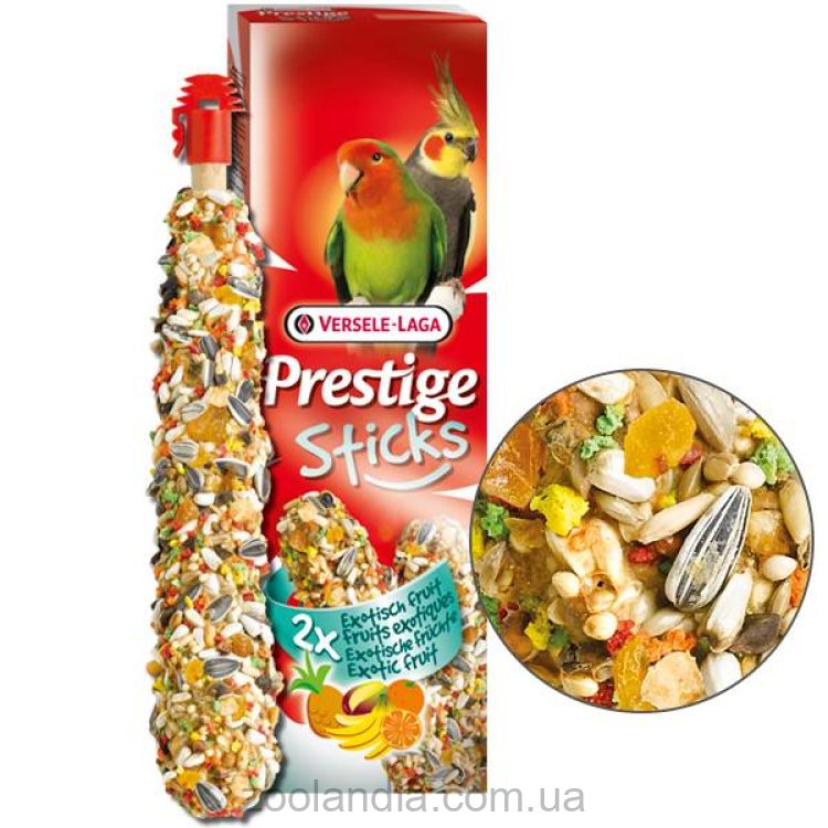 Versele-Laga Prestige Sticks Big Parakeets Exotic Fruit (Верселе Лага) - Лакомство для средних попугаев, экзотические фрукты