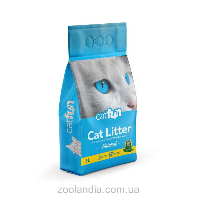 Catfun (КетФан) - Наполнитель бентонитовый для для кошачьих туалетов натуральный