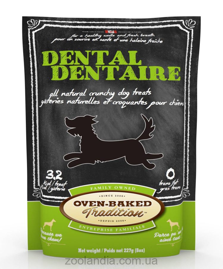 Oven-Baked (Овен Бекет) Tradition Dental - лакомство для взрослых собак для защиты зубов и десен