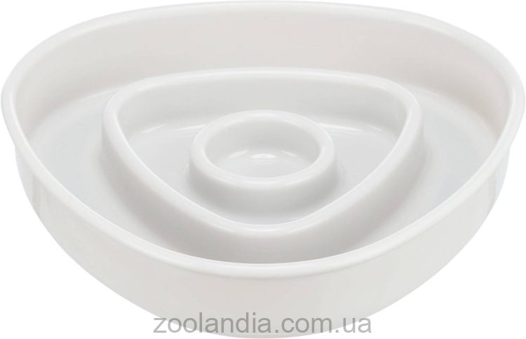 Trixie (Триксы) - Миска пластиковая для медленного кормления (серая)