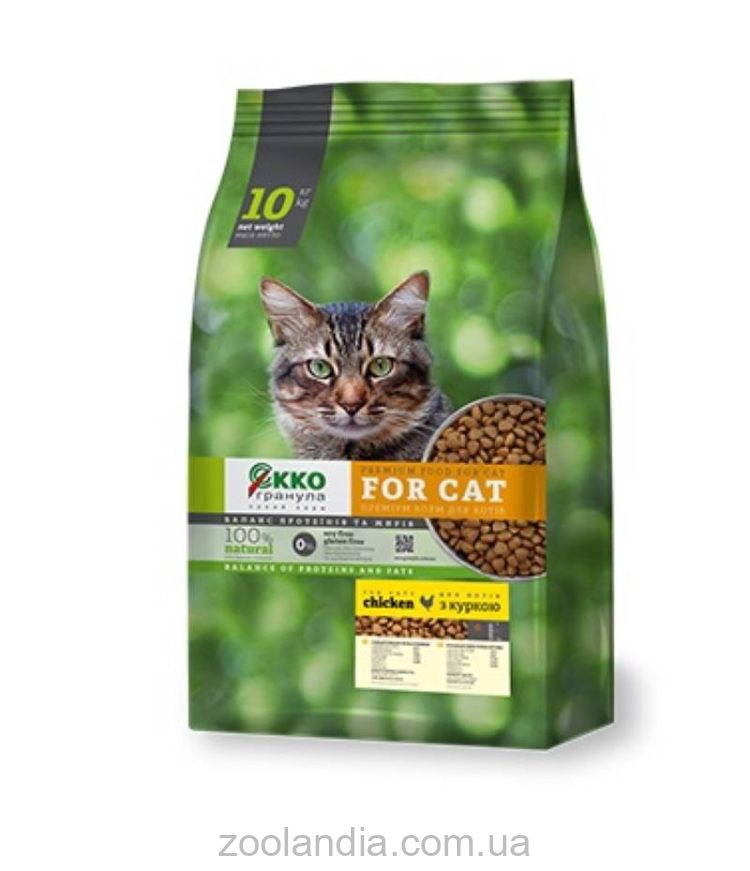 Екко-Гранула - Сухой корм для котов всех пород с курицей