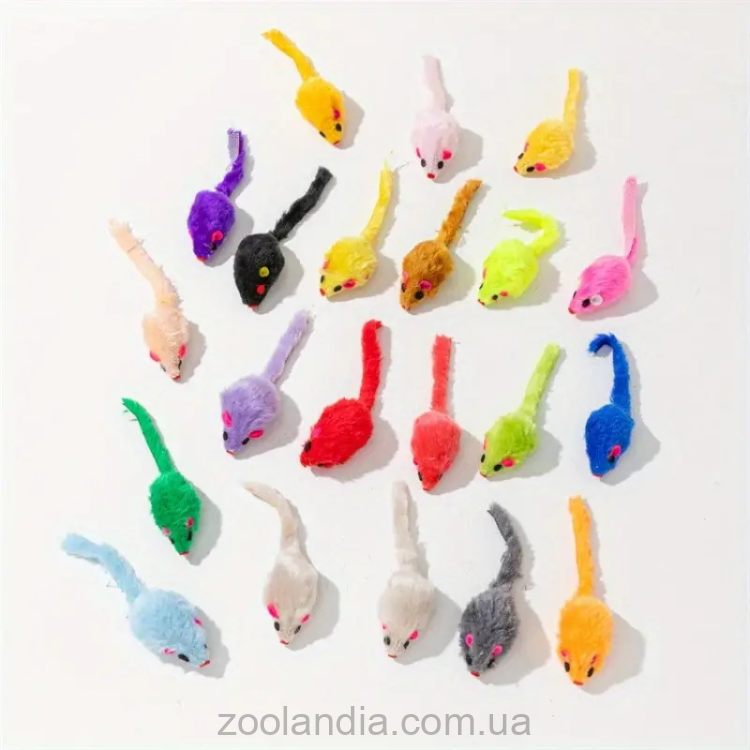 Игрушки для кошек плюшевая мышка 13,5 см