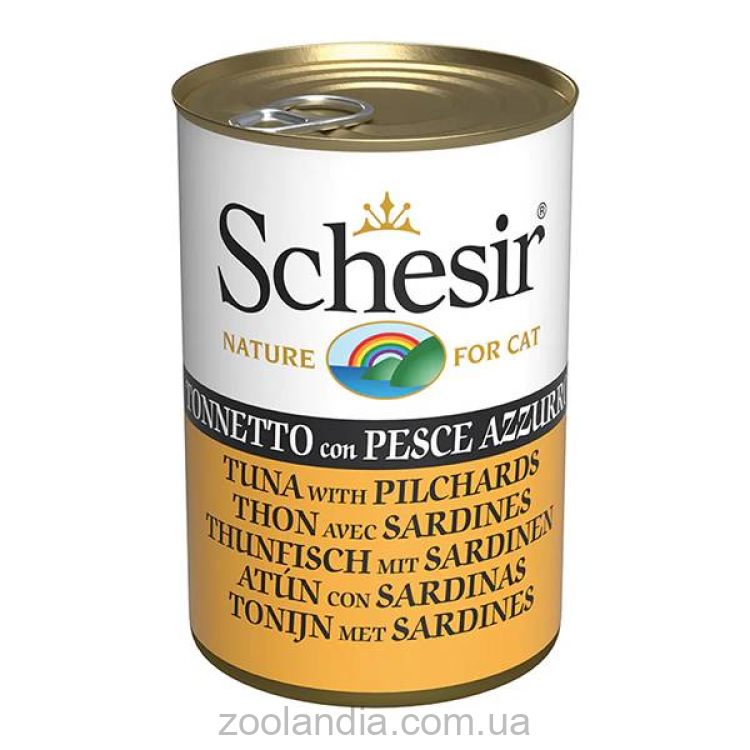Schesir (Шезир) Tuna with Pilchards - Влажный корм для котов тунец с сардиной в желе