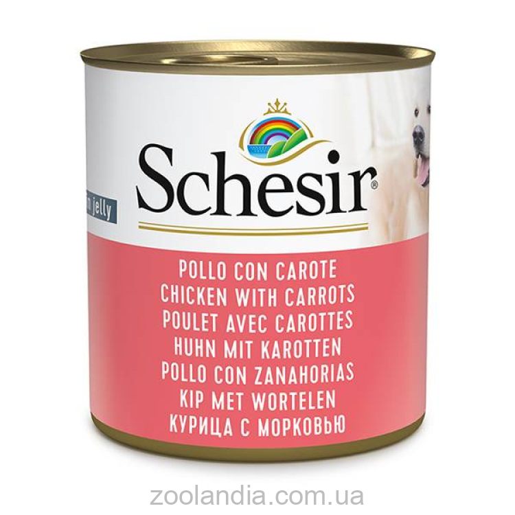 Schesir (Шезір) Chicken With Carrots - Вологий корм для собак курка з морквою в желе