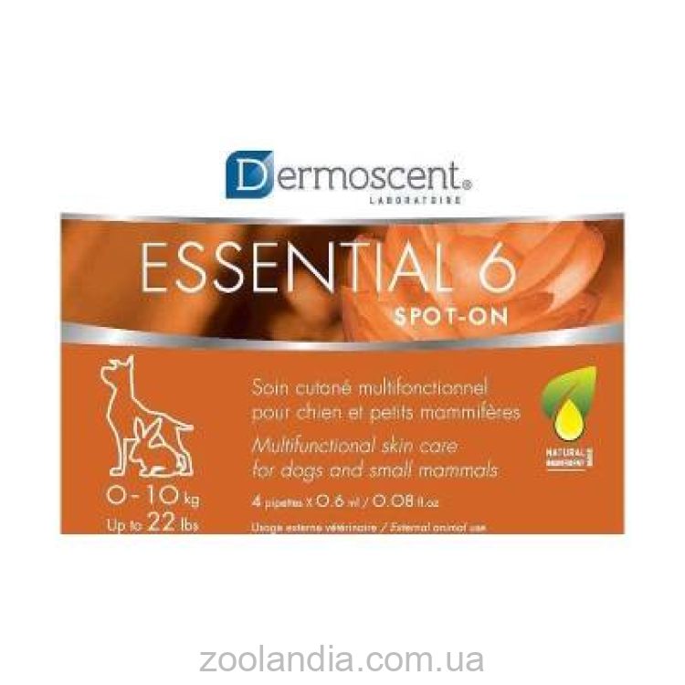 Dermoscent (Дермосент) Essential 6 spot-on - Средство по уходу за кожей и шерстью собак до 10кг