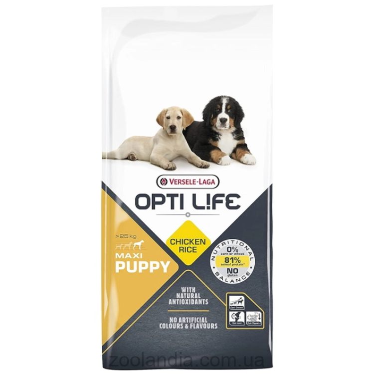 Opti Life (Опти Лай) Puppy Maxi -Сухой корм для щенков крупных пород (курица)
