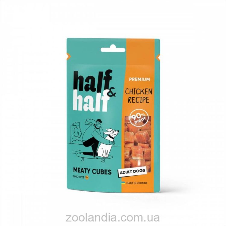 Half&Half ( Халф Халф) Meaty Cubes Adult Лакомство мясные кубики для собак (с курицей)