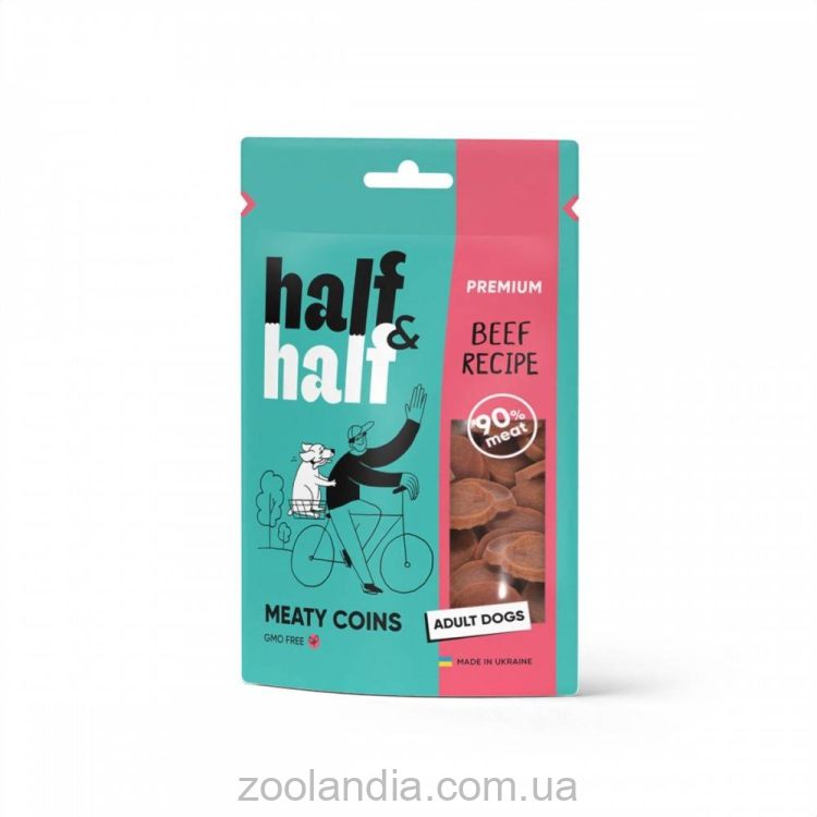 Half&Half ( Халф Халф) Meaty Coins Adult Лакомство мясные монетки для собак (с говядиной)