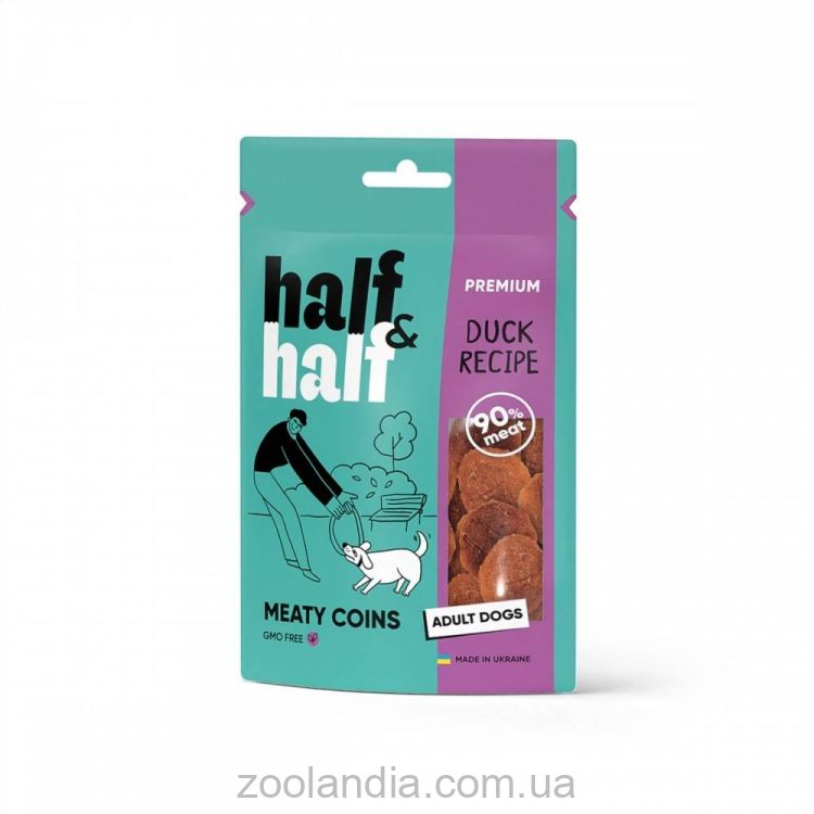 Half&Half ( Халф Халф) Meaty Coins Adult Лакомство мясные монетки для собак (с уткой)