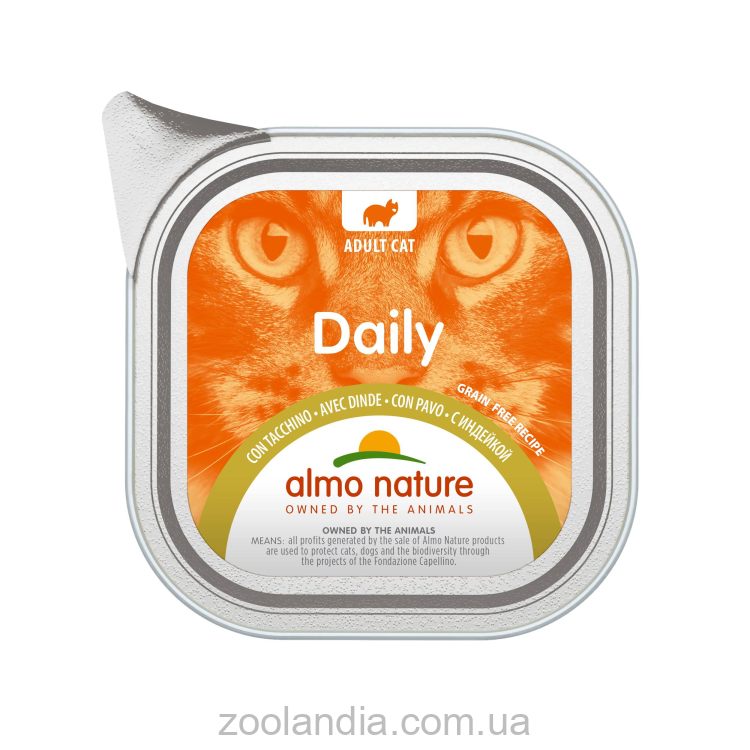 Almo Nature (Альмо Натюр) Daily Complete Grain Free Cat - Консервированный корм для взрослых кошек ( индейка)