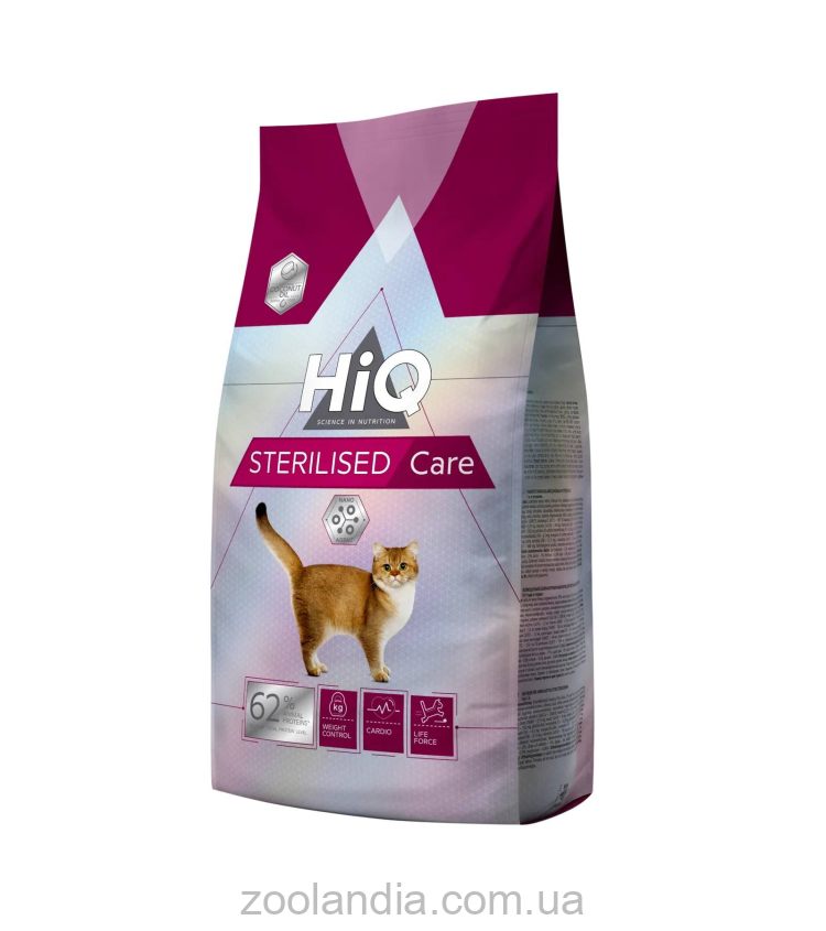HiQ (Хайкю) Sterilised care - Сухой корм для взрослых стерилизованных кошек и кастрированных котов