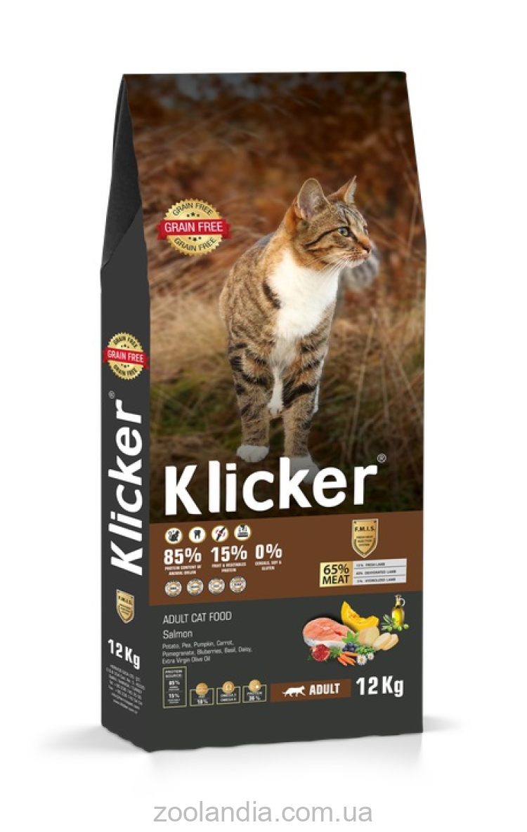 Klicker (Клікер) Cat Salmon - Сухий корм дорослих для котів з лососем