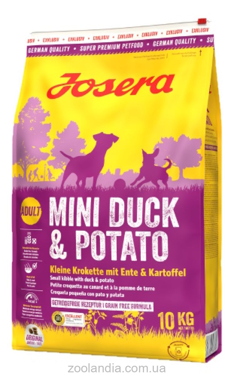 Josera (Йозера) Mini Duck & Potato - Сухой корм для собак маленькой породы с уткой и картошкой